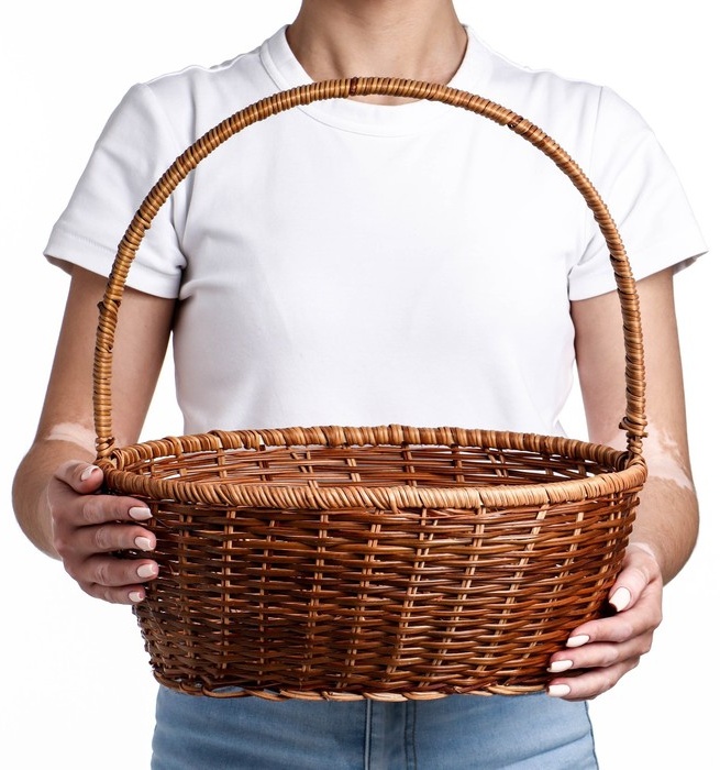 Корзина для цветов 34x27x39 см, ивовая лоза