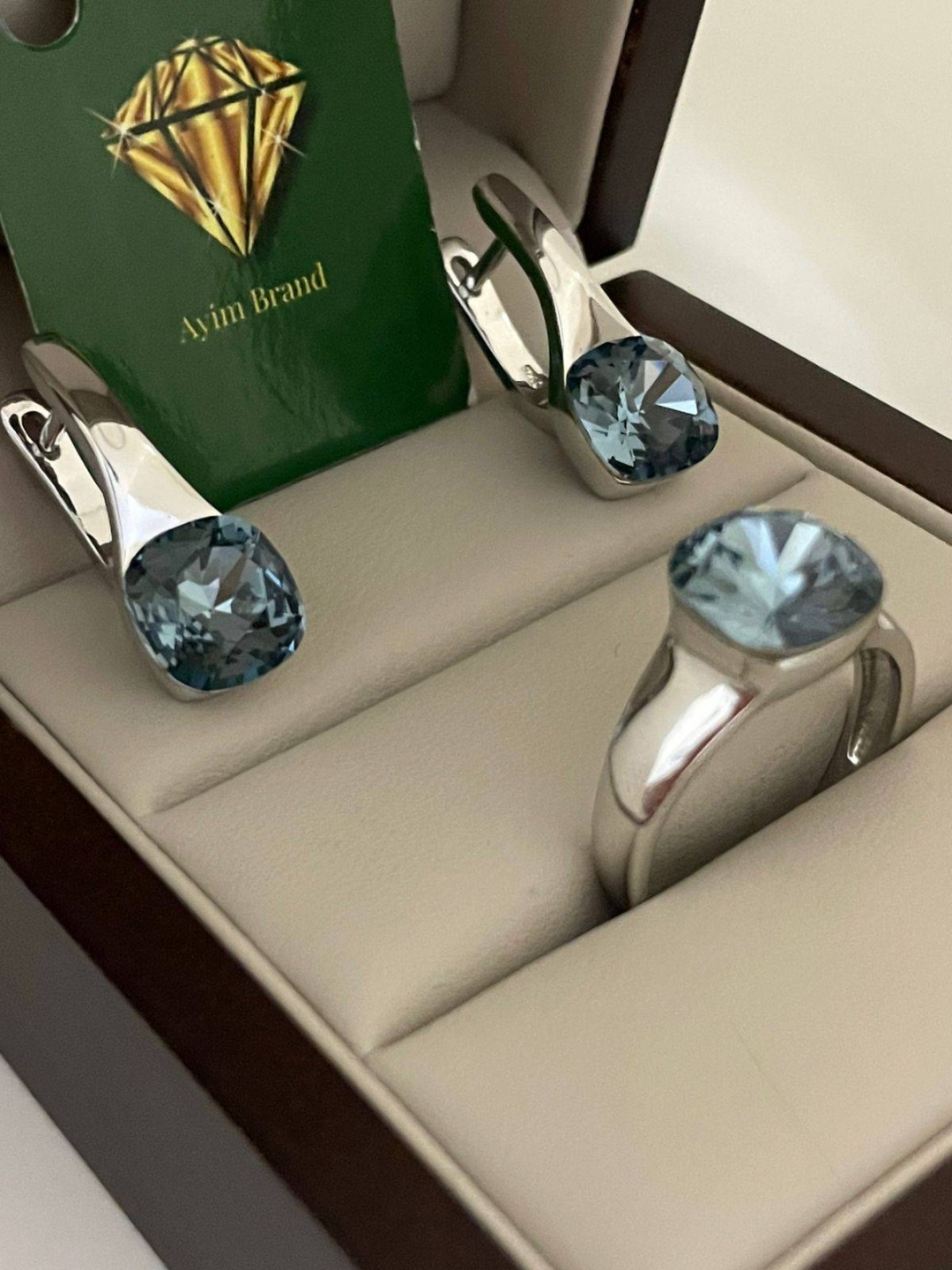 Ayim Brand JJA вес 10.84 г серебро, кристалл Swarovski