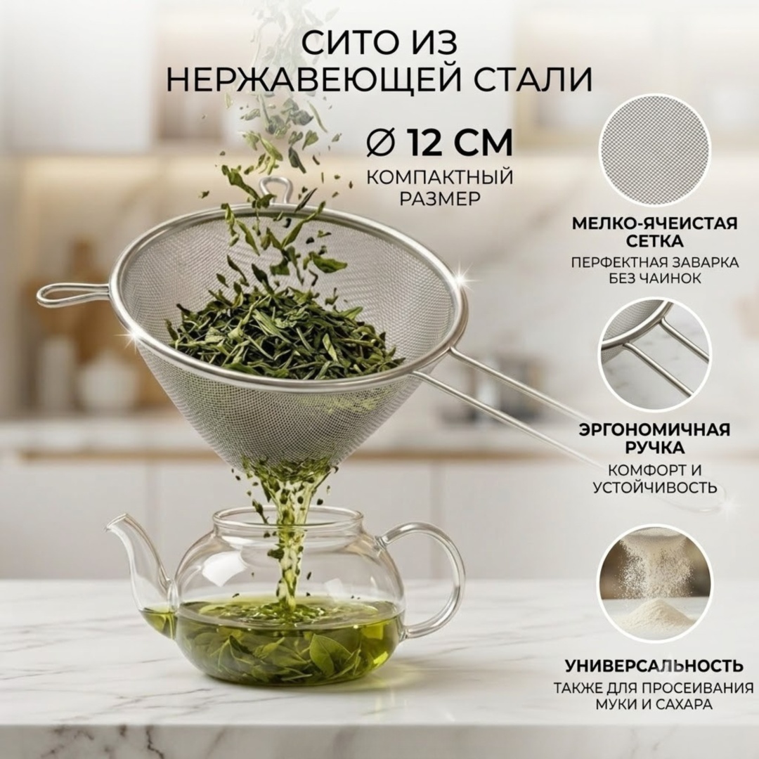 Ситечко для чая FINDMINE нержавеющая сталь, 1 шт