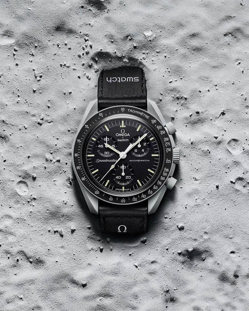 Кварцевые OMEGA Omega x Swatch Mission to Moon полимерный пластик