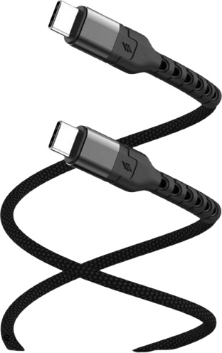 Кабель Denmen USB TypeC (M), 1 м, черный
