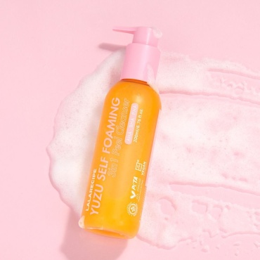 Lalarecipe Кислородная очищающая пенка Yuzu Self Foaming 3 in 1 Peel Cleanser гель-пенка 200 мл