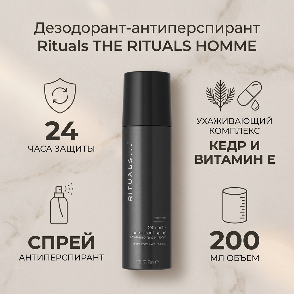 Rituals THE RITUALS HOMME дезодорант-антиперспирант для мужчин 200 мл