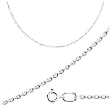 Diamant V63876 длина 55 см, вес 3.04 г серебро, плетение якорное