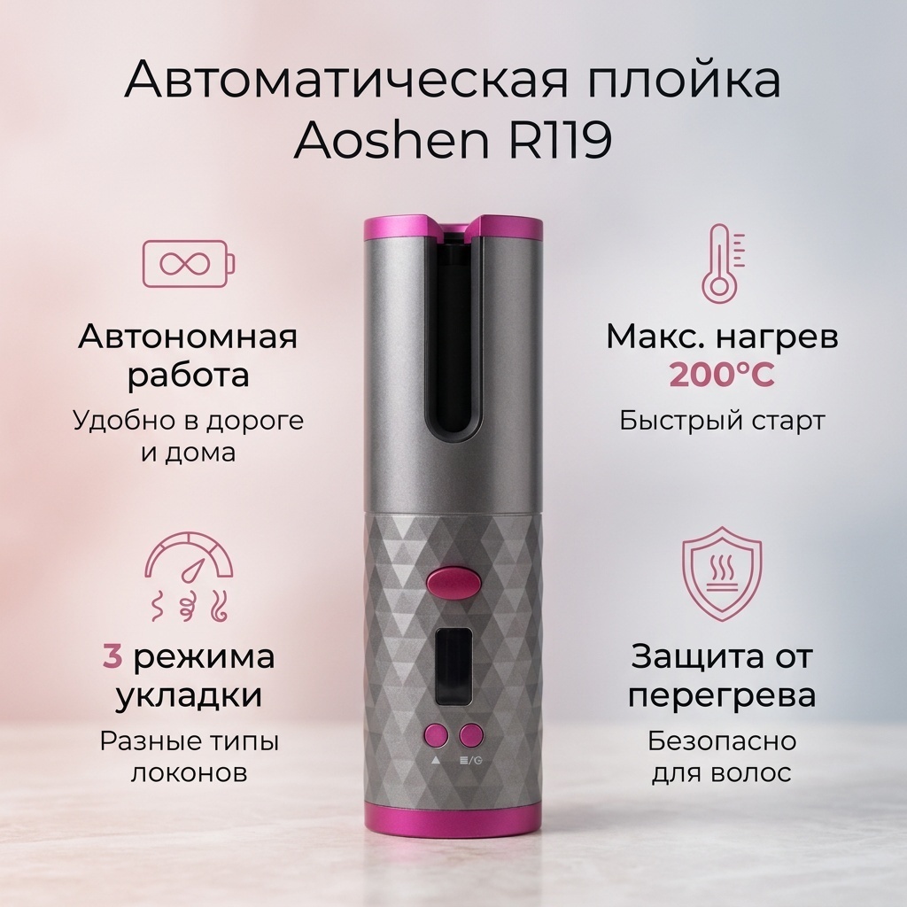 Aoshen R119 автоматическая плойка