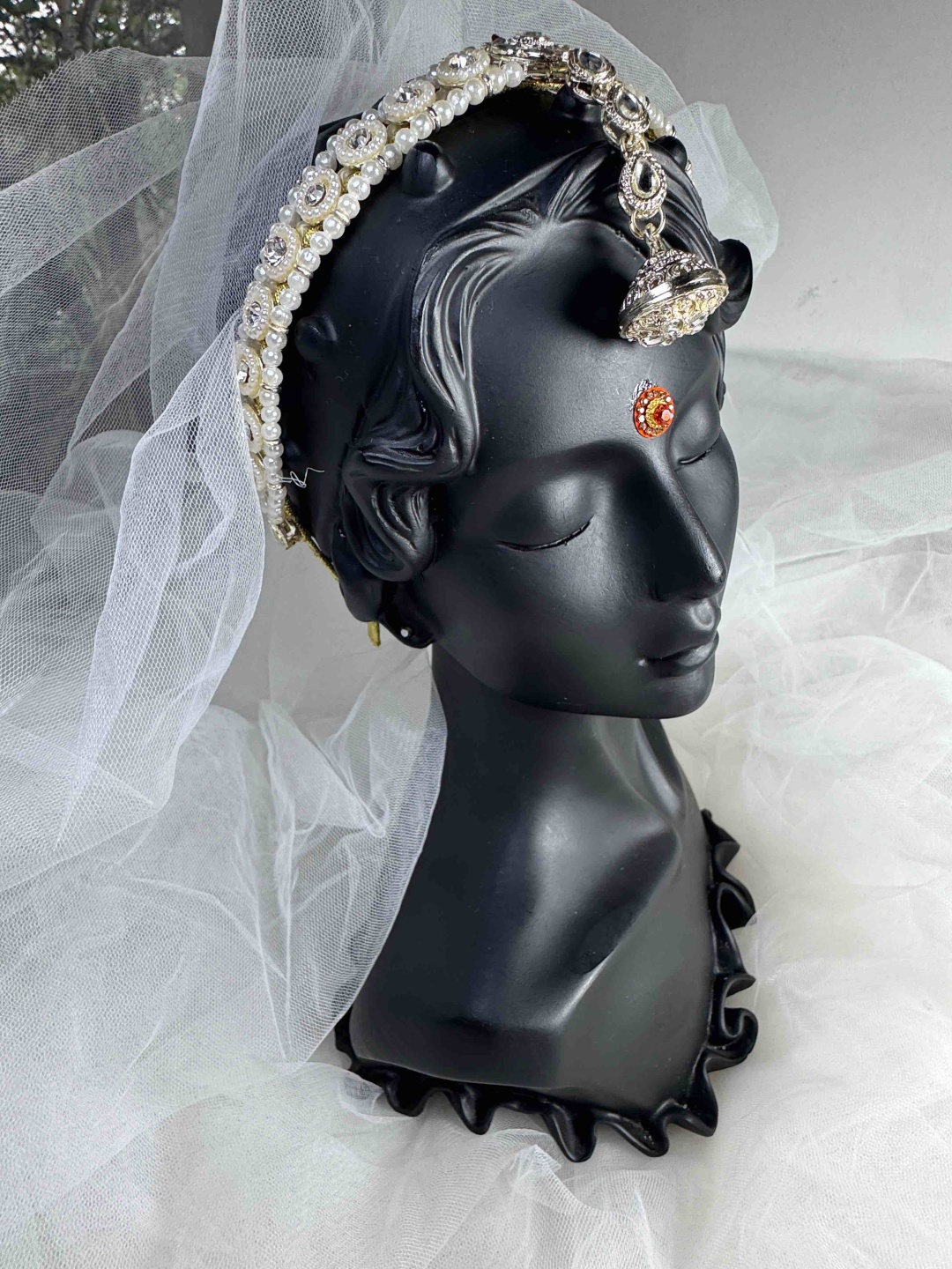 Тика на голову AGRA jewelry пластик, бисер