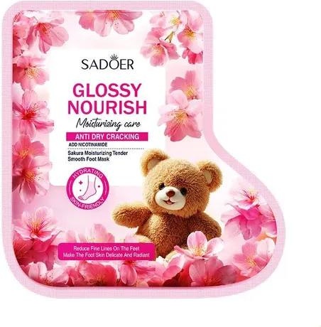 SADOER носочки для ног Glossy Nourish Sakura 1 пара