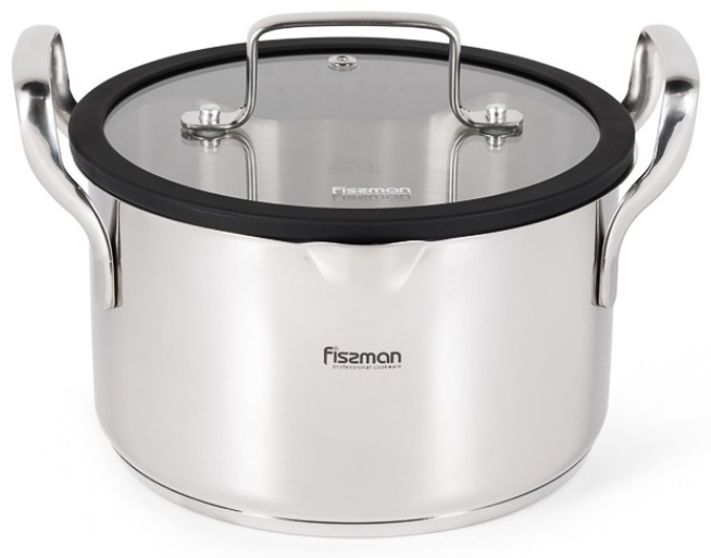 Кастрюля 2.5 л, Fissman 5265 нержавеющая сталь