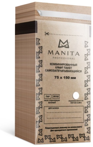 MANITA PROFESSIONAL пакет для стерилизации инструментов Комби 75*150 100 шт