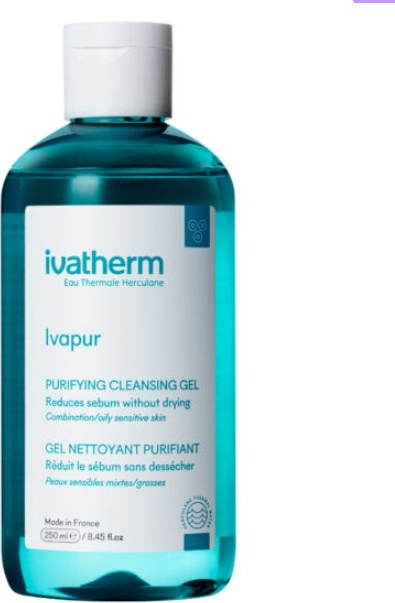 Ivatherm Очищающий Ivapur для кожи склонной к акне гель 250 мл