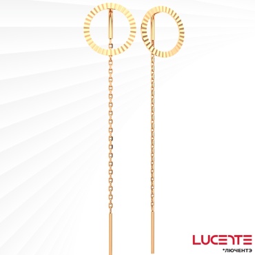 Серьги-цепочки Lucente ZO-3900118.14K.R.ZZ вес 1.03 г золото, без вставок