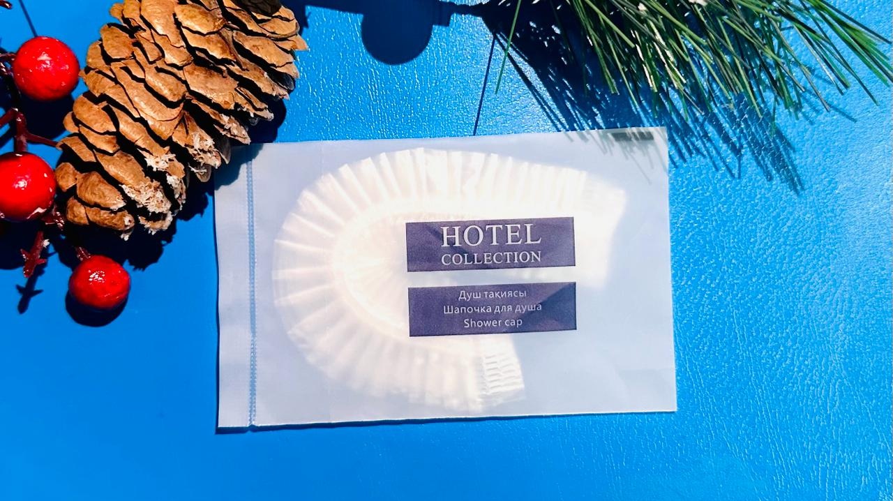 HOTEL COLLECTION шапочка для головы, для душа белый, прозрачный 50 шт