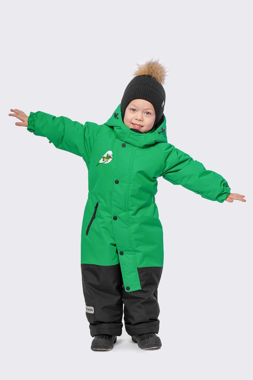 Комбинезон Uki kids черный, зеленый