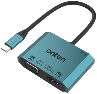 Переходник Onten USB Type-C - HDMI/VGA 0.15 м