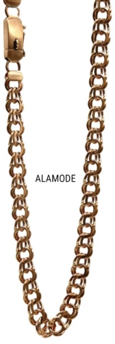 ALAMODE Коробка замок длина 55 см, вес 34.5 г золото, плетение бисмарк