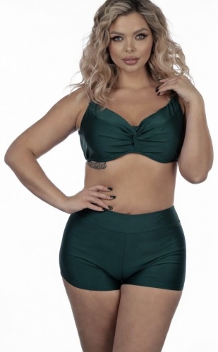 Купальник раздельный Bandeau изумруд, темно-бирюзовый