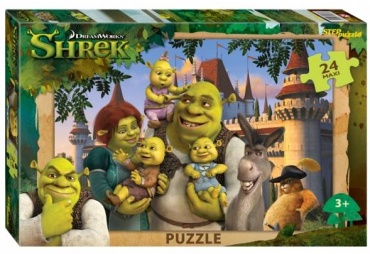 Детский макси-пазл (24 элемента) —Шрэк классический 24 деталей