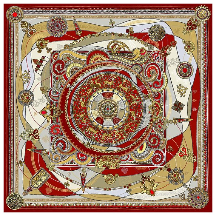 Платок EMPIRE шелк, дакрон 90 x 90 см