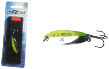 Блесна SibBear Kastmaster SIB-1-5-5# 1 шт 37 мм 5# (Зеленый / Серебро)