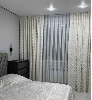 Портьеры 1Marka 400x300 см 2 шт, лен, айвори