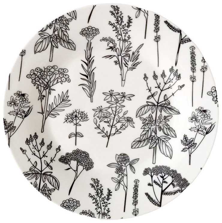 Тарелка Коралл Botanica 23 см, 1 шт, фарфор