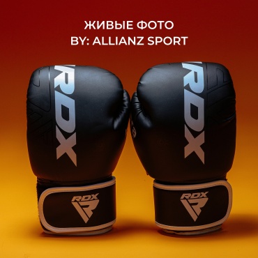 Боксерские перчатки RDX 12 oz черный, белый