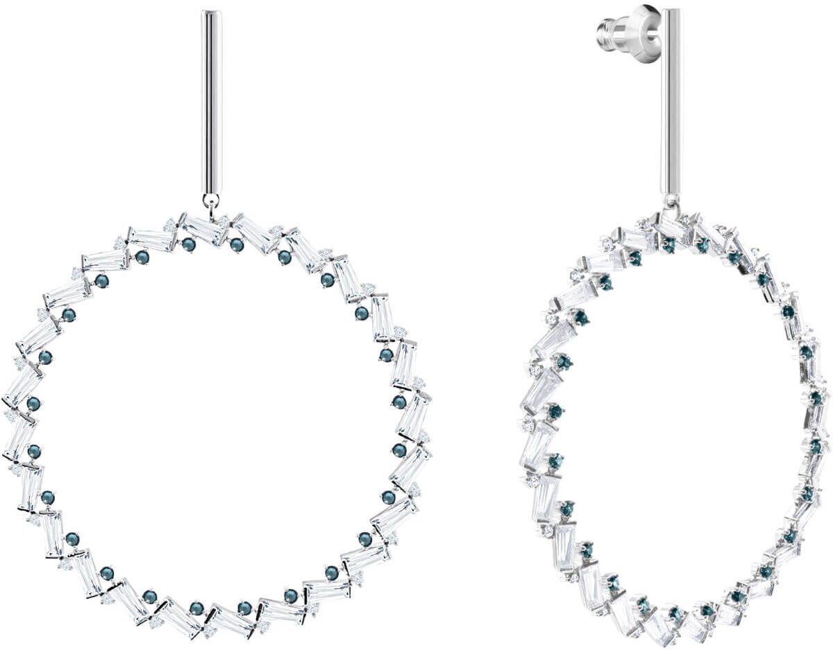 Серьги Swarovski ювелирный сплав, кристаллы Swarovski