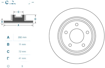 Диски CWORKS задние C220R0630