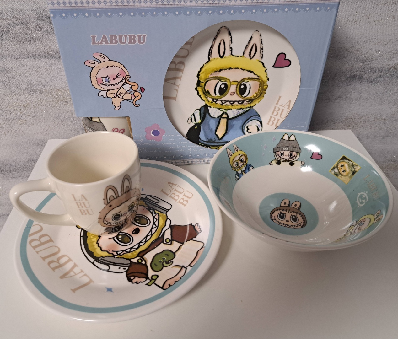 Сервиз на 1 персону Soul Подарочный набор LABUBU, предметов: 3, детский, керамика