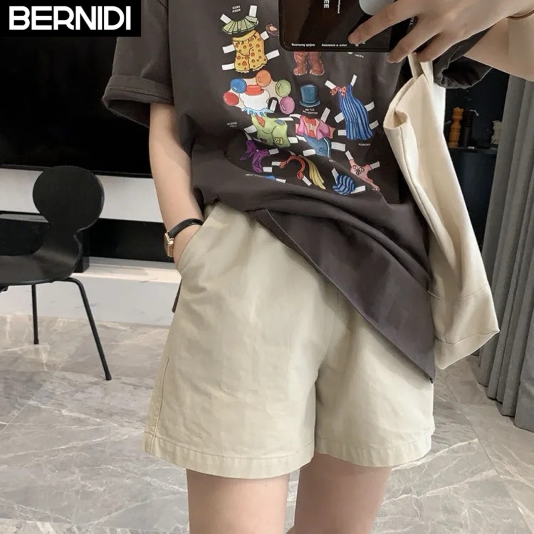 Повседневные шорты BERNIDI светло-бежевый
