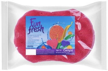Fun Fresh губка для тела, для душа розовый 1 шт