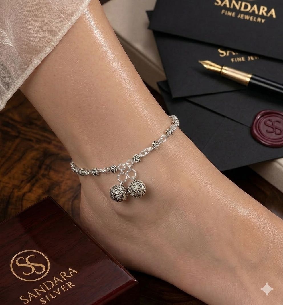 SANDARA silver в этно стиле длина 24.5 см, вес 14.5 г сплав покрытый серебром 925, плетение фантазийное