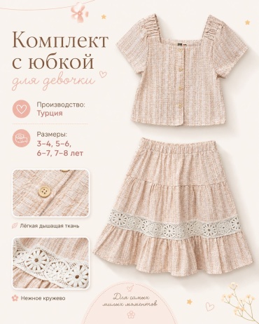 Комплект Cikoby розовый