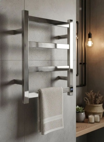 Полотенцесушитель электрический Swift Horse матовый хром DR20592-400-M, лесенка 40x44 см