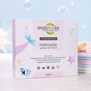 Стиральный порошок Molecola для детского белья For baby 1.2 кг