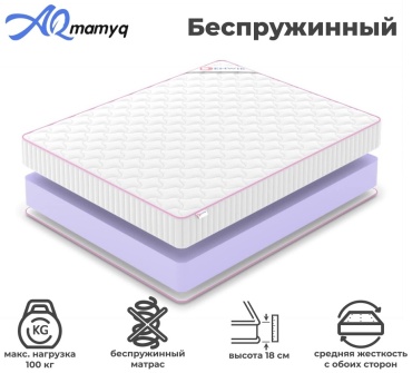 Матрас Ақ мамық Беспружинный , 140x190x18 см