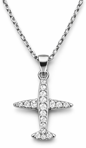 Колье Silva jewelry 968030504 длина 55 см вес 5.4 г серебро, фианит