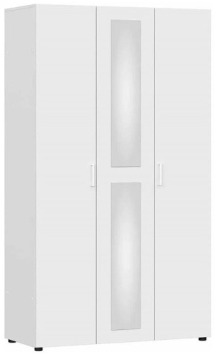 Распашной шкаф COMFORTO текстурный с зеркалом "Токио", 120.1x210х52 см, белый