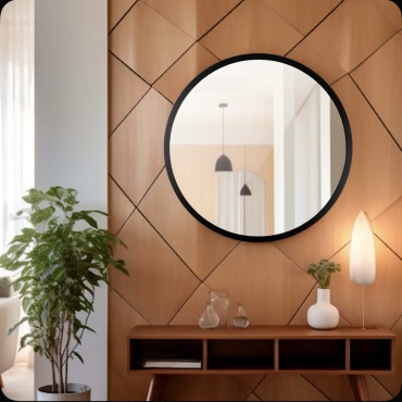 Зеркало настенное wood.mirror 75x75 см