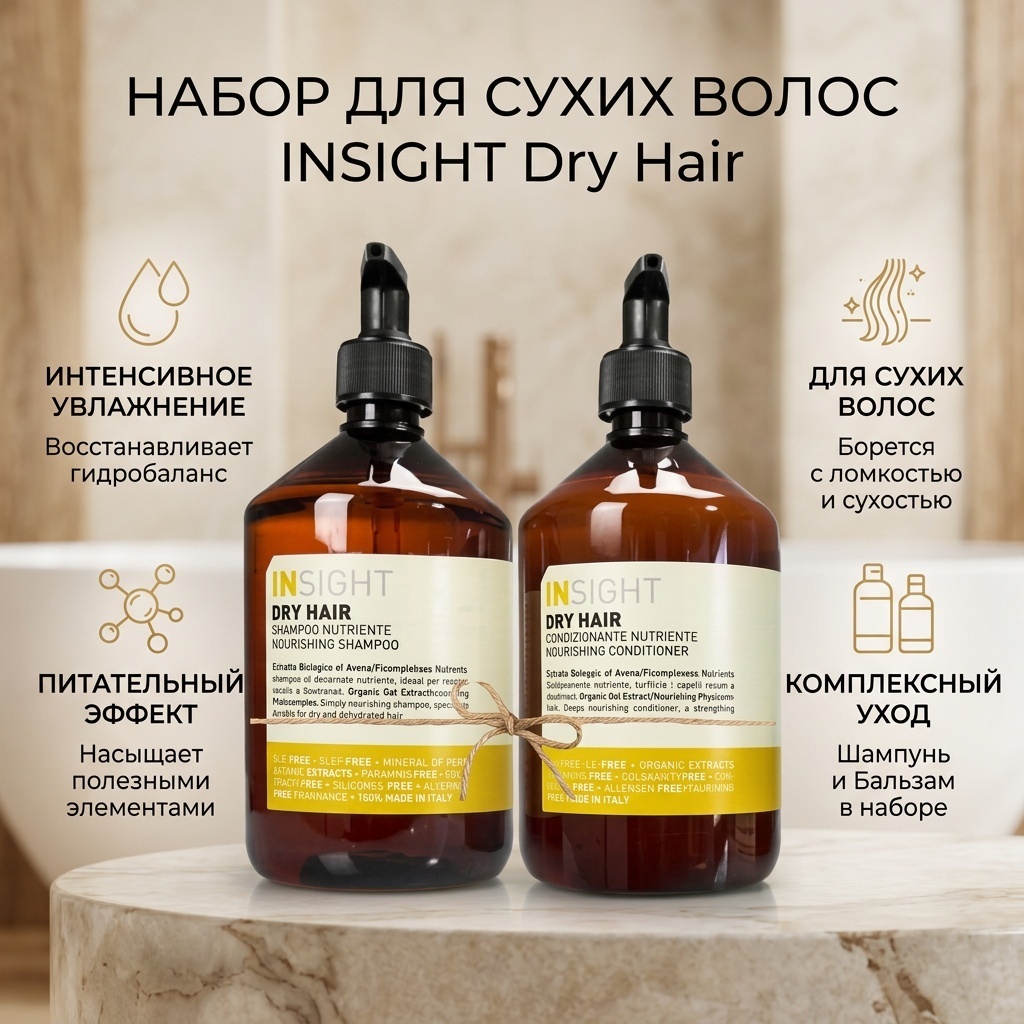 INSIGHT Dry Hair для интенсивного увлажнения набор по уходу за волосами для женщин