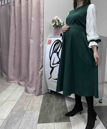 Повседневное платье зеленый