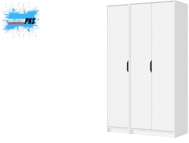 Распашной шкаф DOMA Модульный 3Д R-121, 121x210х50 см, белый