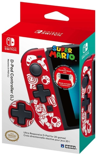 HORI Контроллер Nintendo Switch (L) D-Pad Super Mario, левый Joy-Con многоцветный