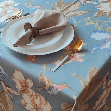 Скатерть With love A.B. Колибри 260x140 см, хлопок, дак, 1 шт