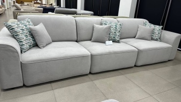 Диван Пинскдрев «Твен» (1ML/R.10M.1MR/L), 356х120 см, обивка ткань, серый