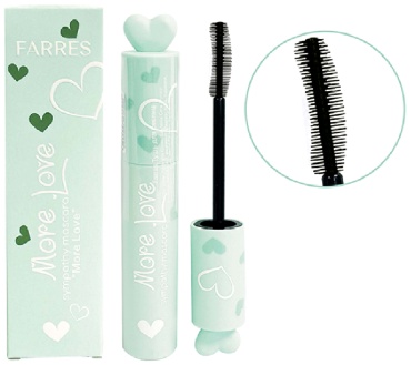 Тушь для ресниц FARRES cosmetics Тушь для ресниц More Love 6056-1 удлиняющая, подкручивающая черный