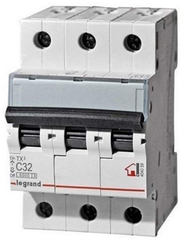 Legrand автоматический выключатель 3P 32 A, 6 кА, 400 В