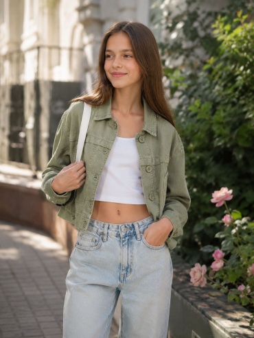 Джинсовая куртка NK kids хаки
