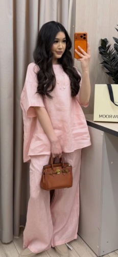 Костюм повседневный LUX MODA розовый, бледно-розовый
