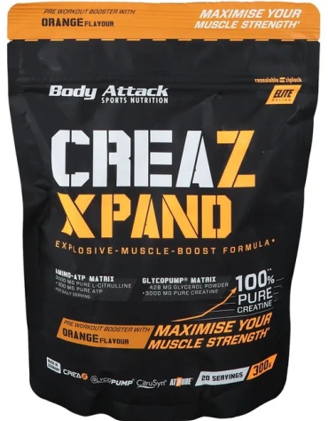 Body Attack Creaz XPand + L-citrulline + Caffeine Апельсин 300 г